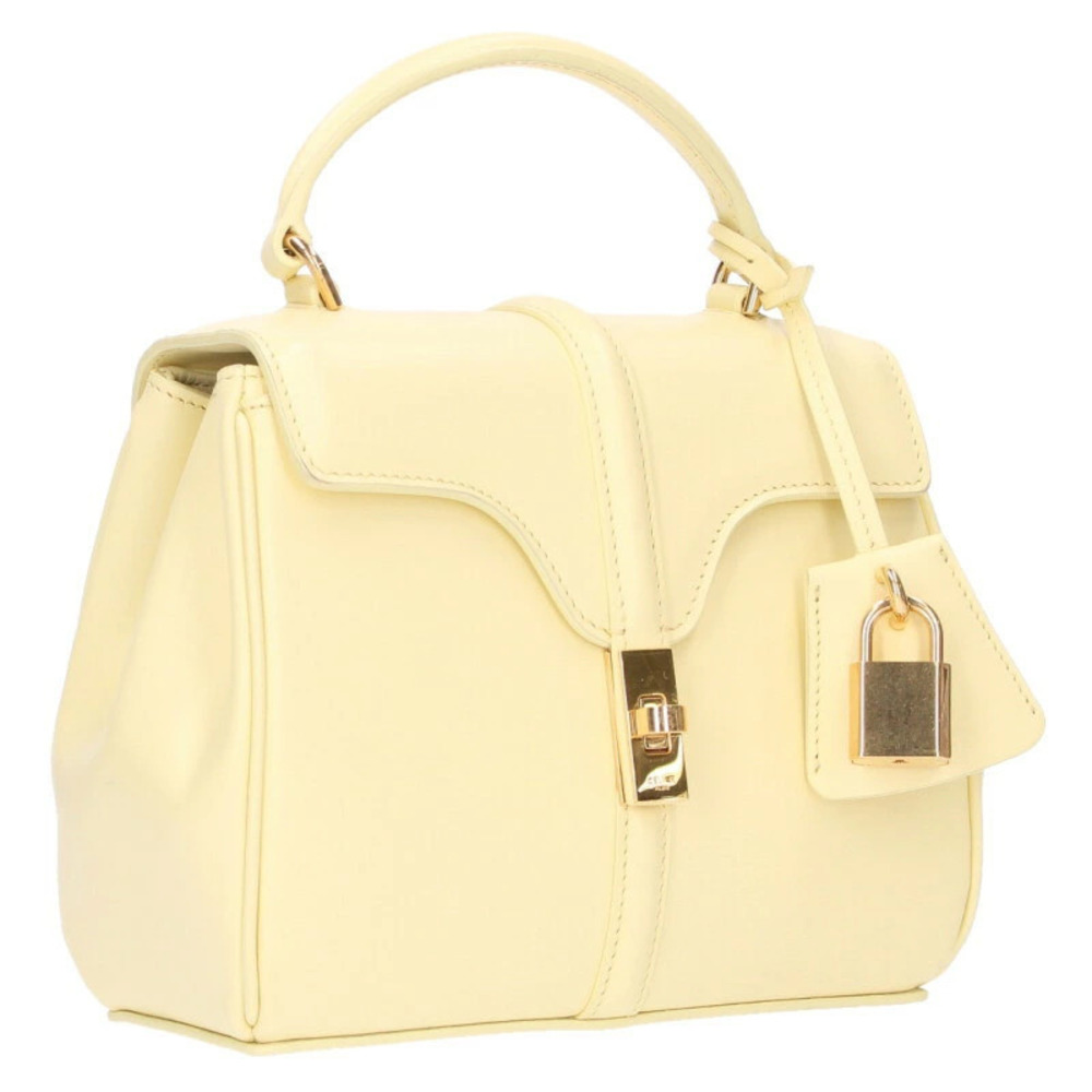 Celine Anniversary Satin Calfskin Handbag Yellow